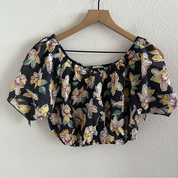 Eberjay Tropical Crop Top Shirt Casual Small - Picture 1 of 6